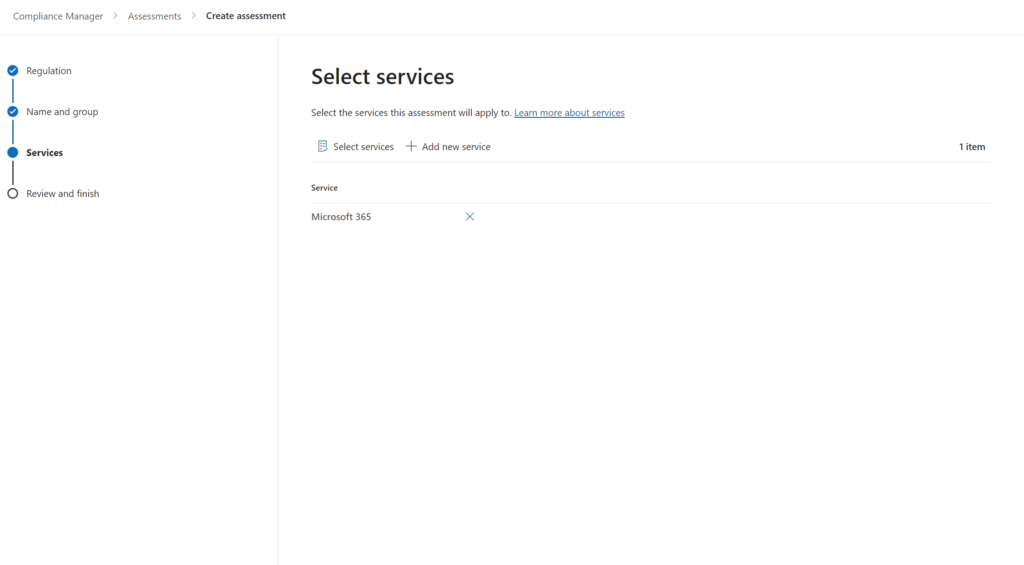 NIS2 creation assement in Microsoft Compliance Manager and Microsoft 365 services
